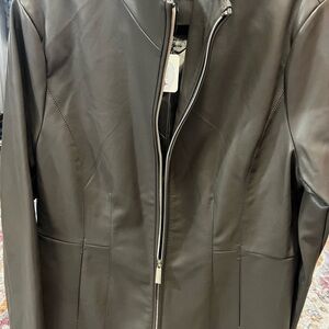 Kenneth Cole Women's Dark Leather Jacket